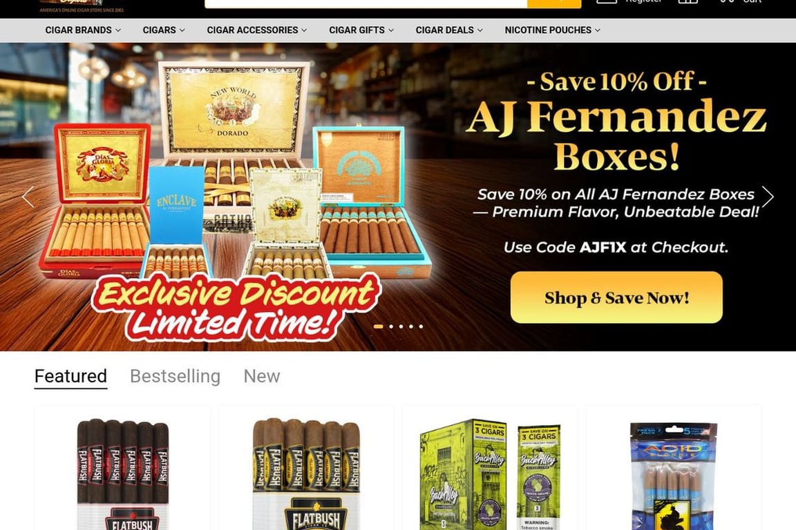 Gotham Cigars homepage