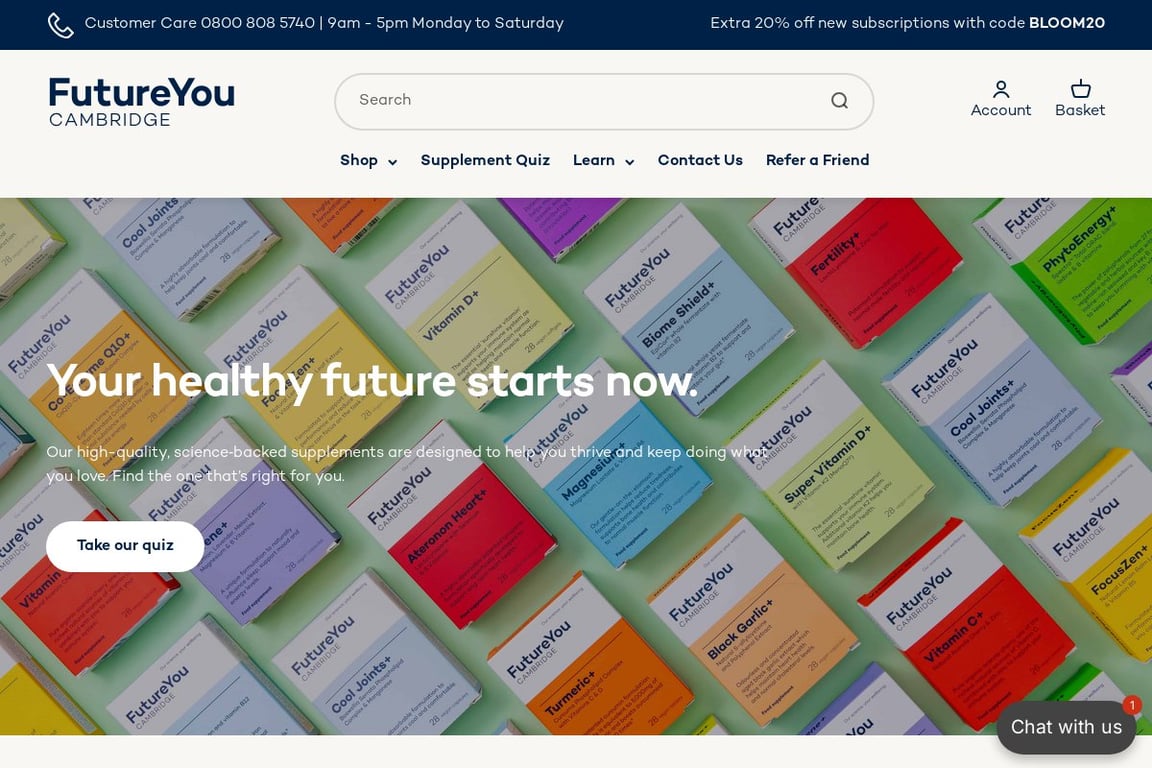 FutureYou Cambridge homepage