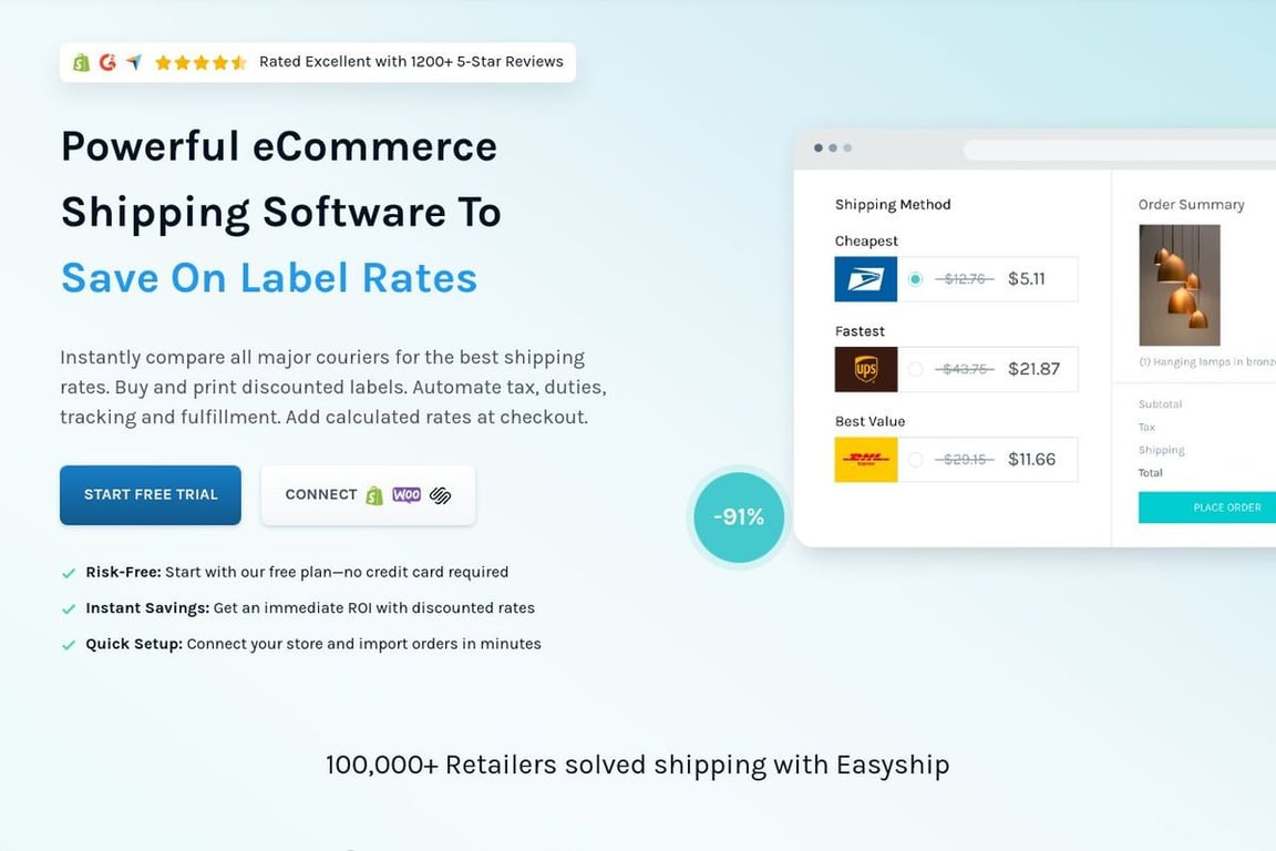 Easyship homepage