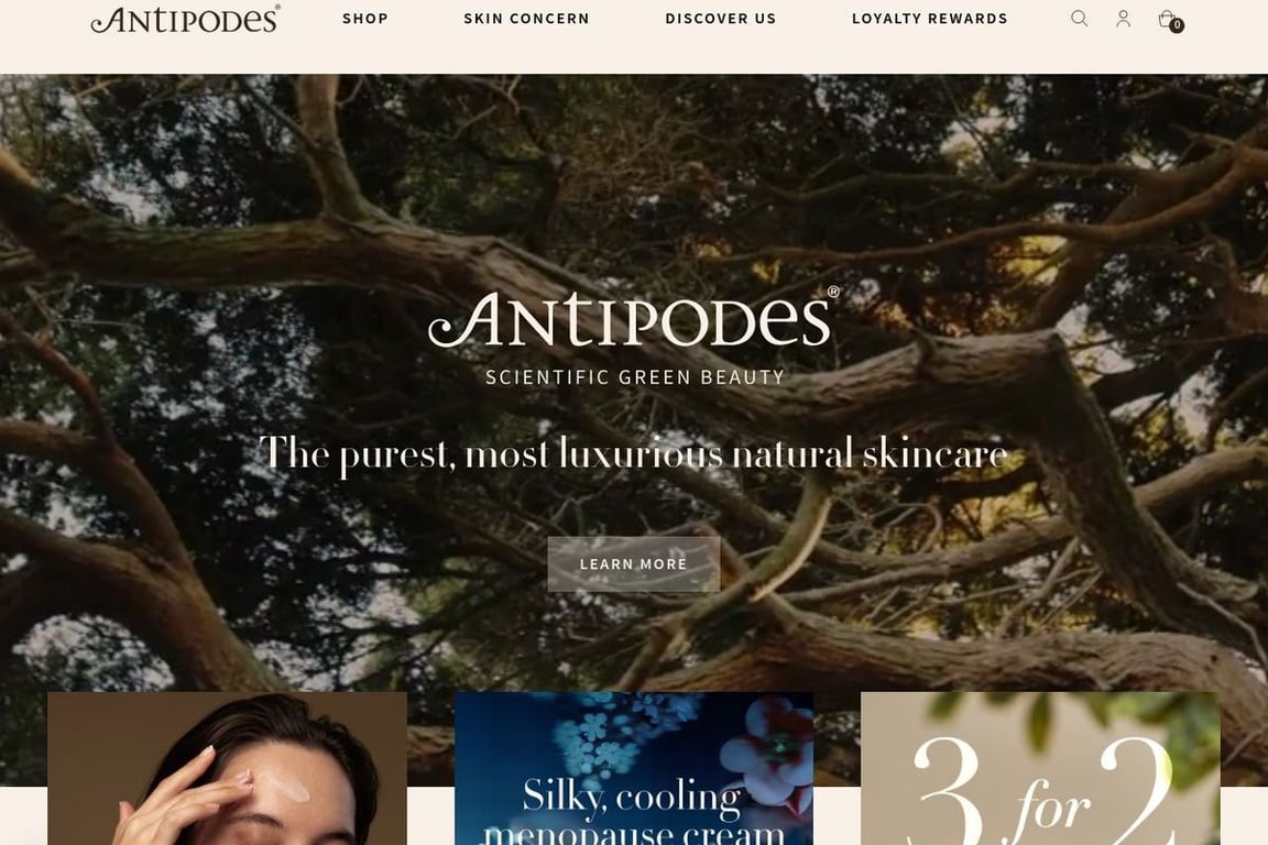 Antipodes UK homepage