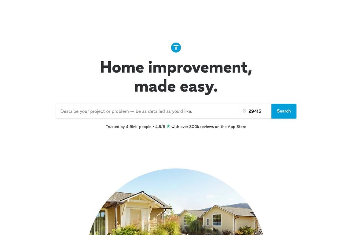 Thumbtack homepage