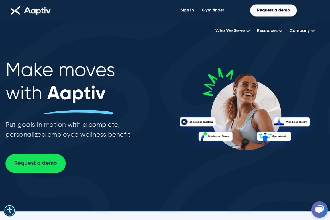Aaptiv homepage