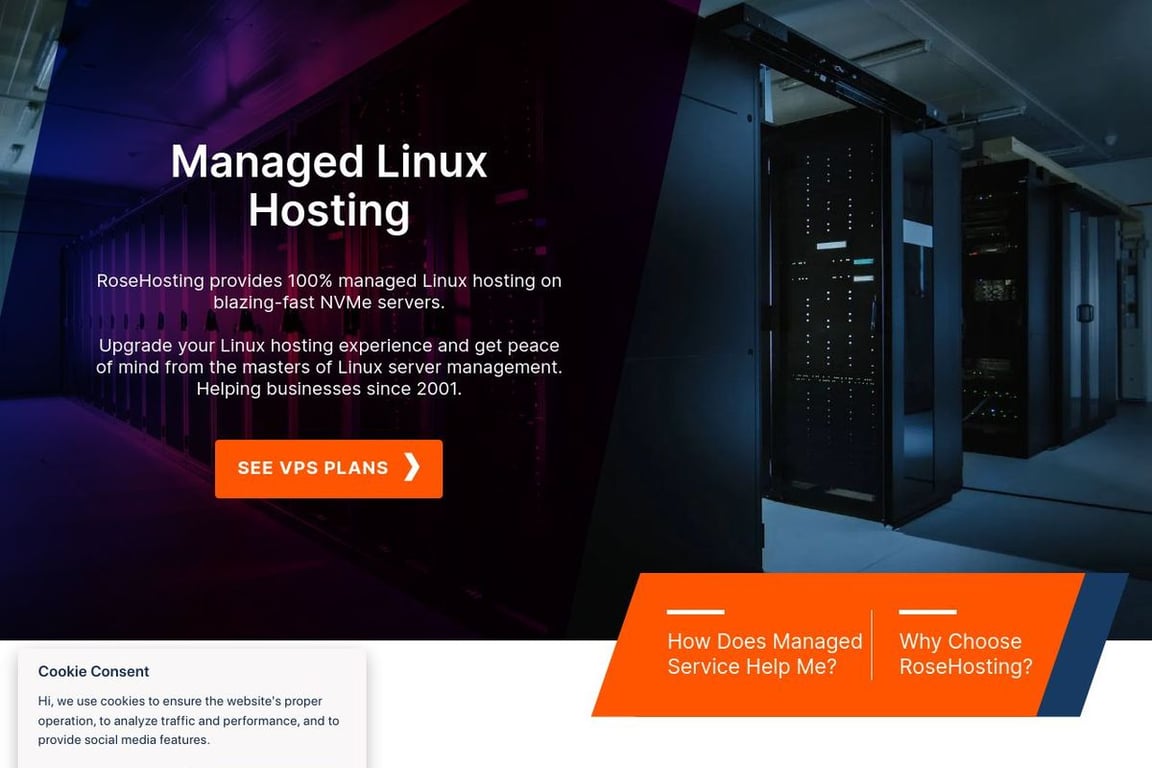 RoseHosting homepage