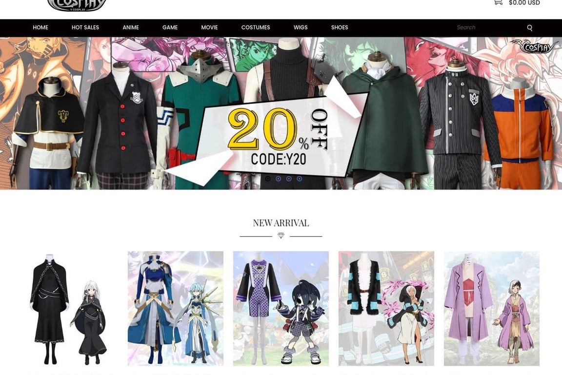 Ycosplay homepage
