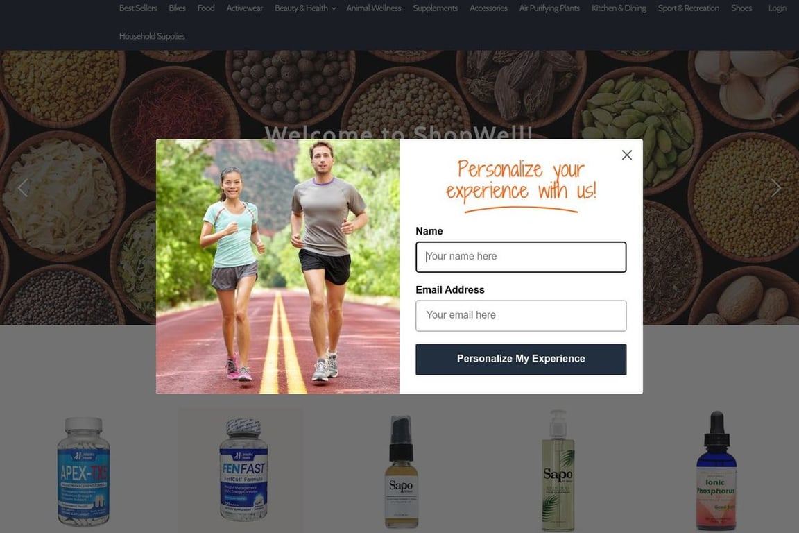 ShopWell Wellness Magazine homepage