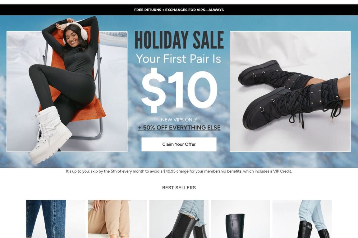 Justfab store free shoes