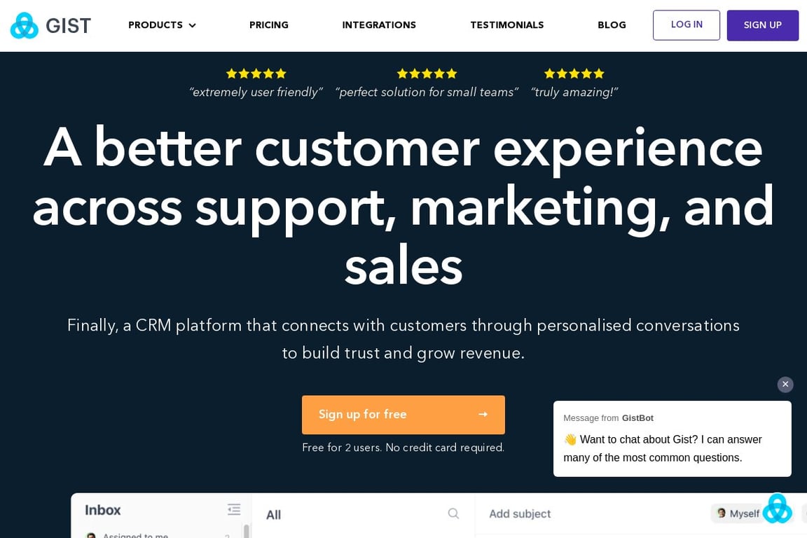Gist homepage