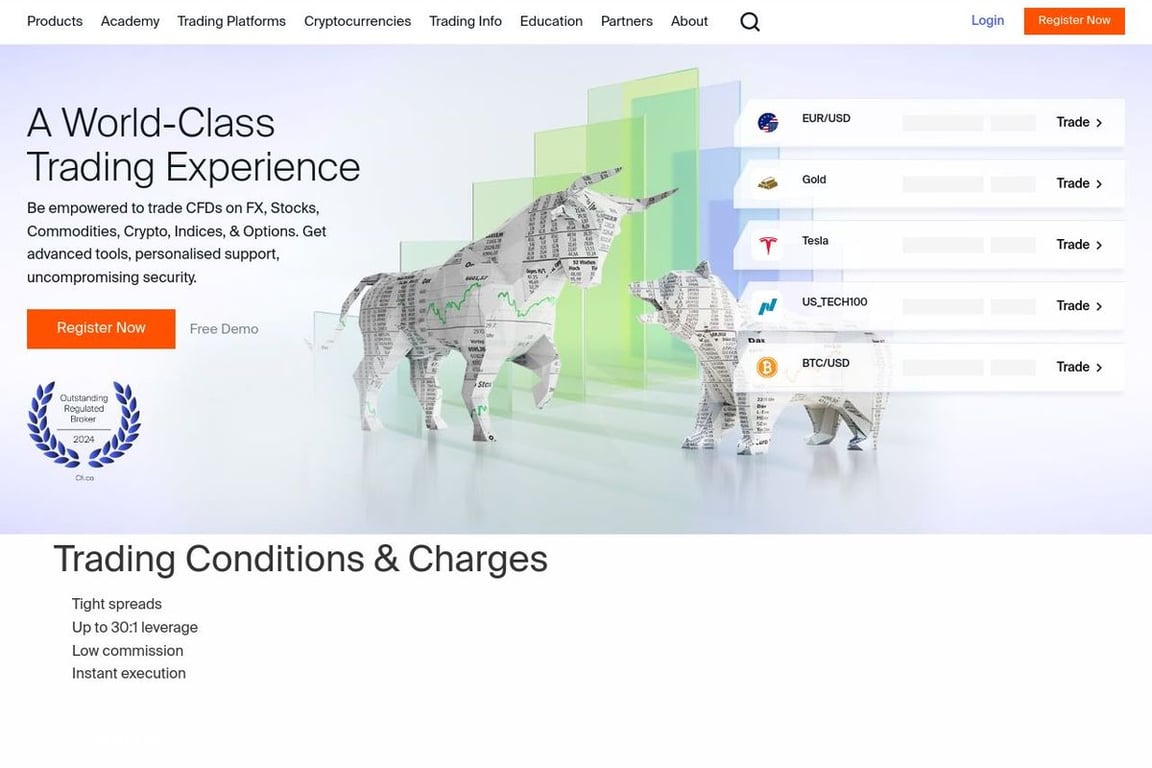 AvaTrade homepage