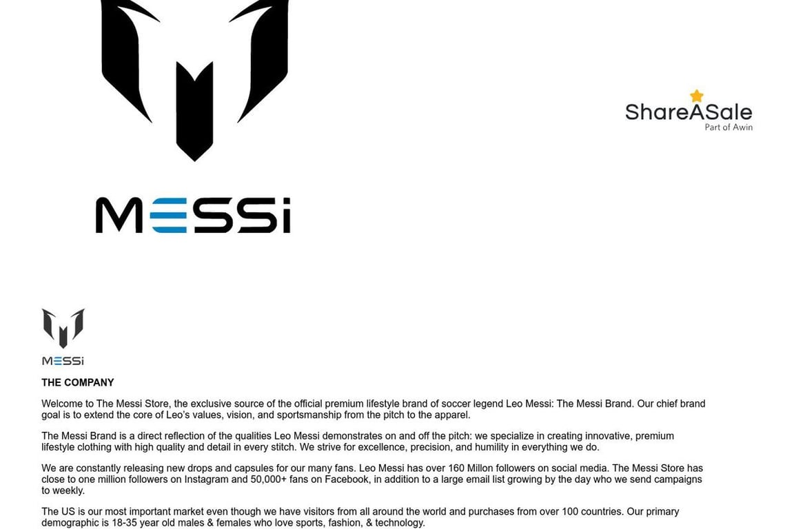 MESSi affiliate program signup page