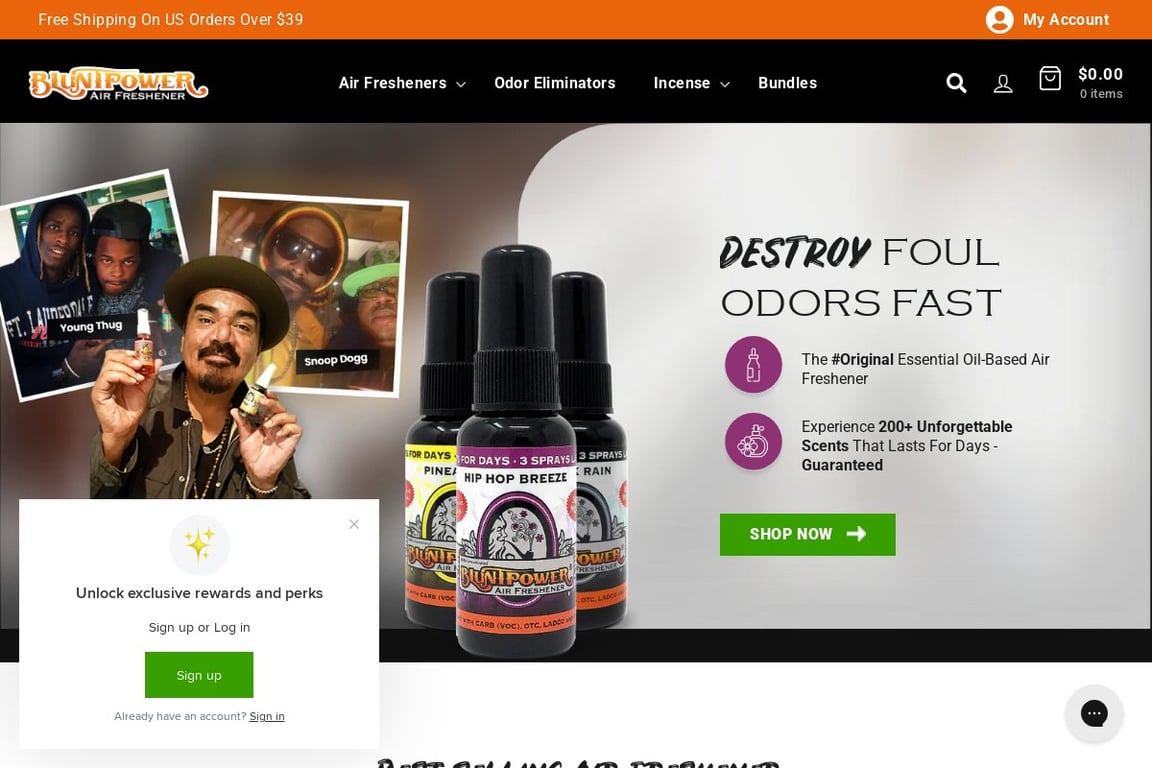 BluntPower homepage