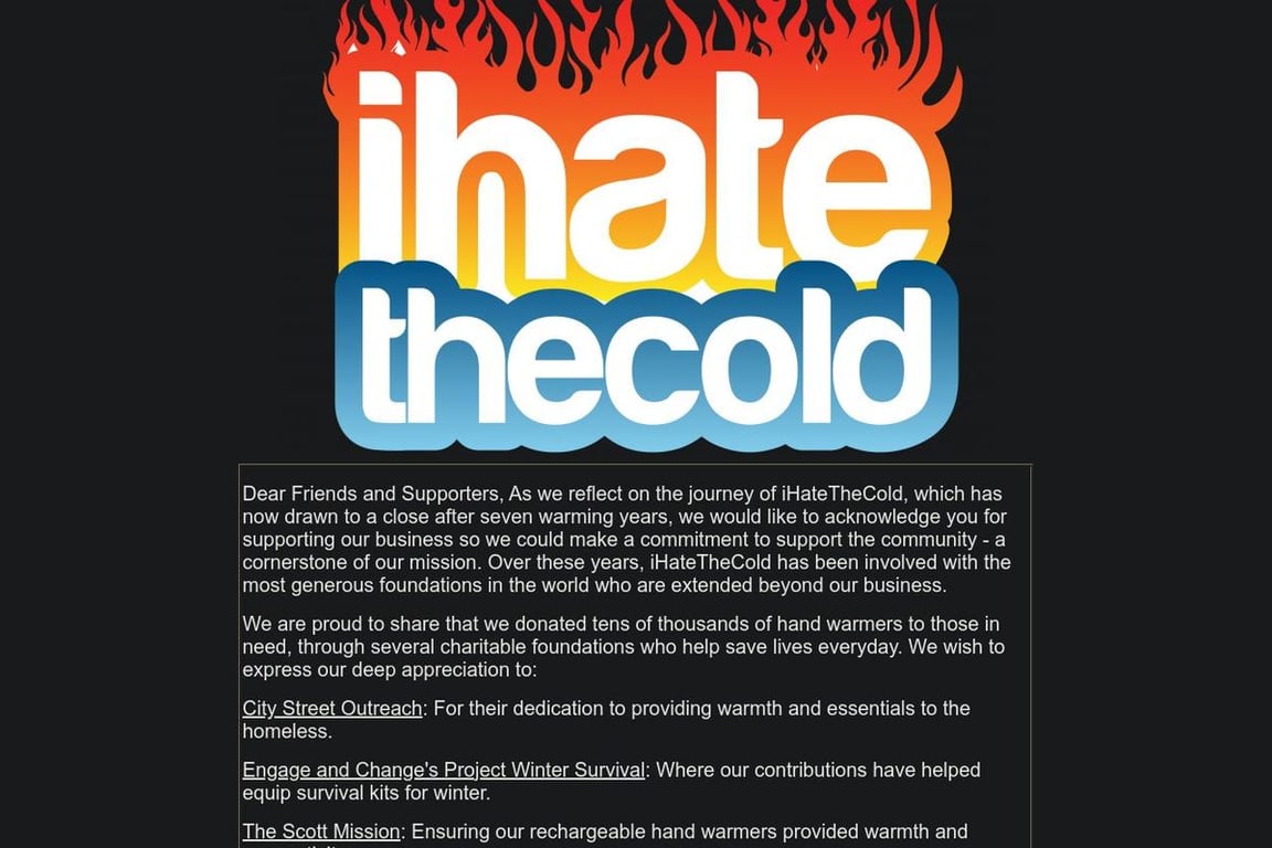 IHateTheCold homepage