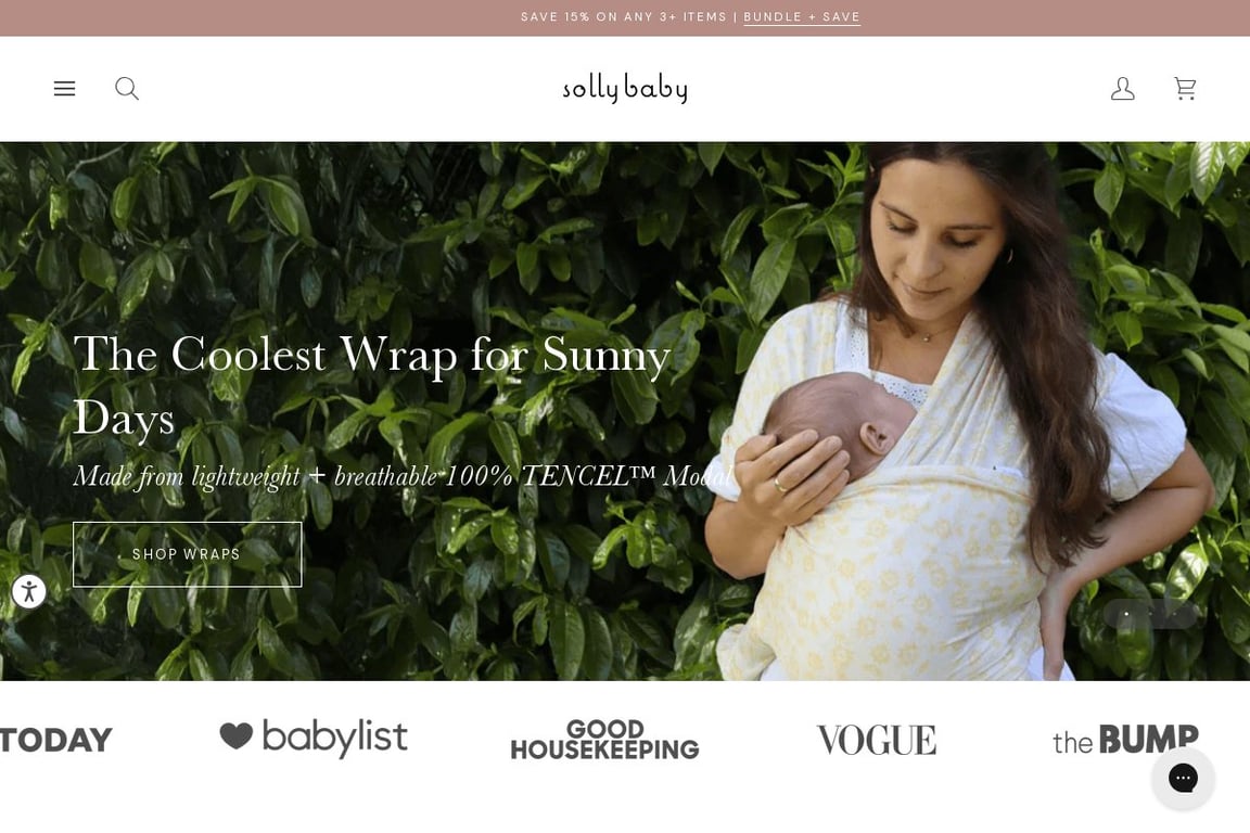 Solly Baby homepage