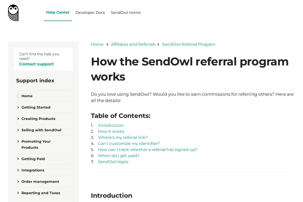 SendOwl affiliate program signup page