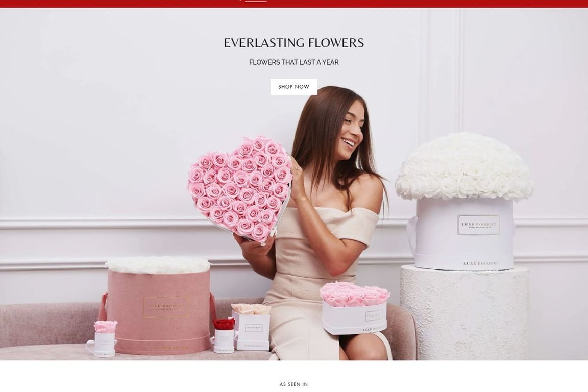 Luxe Bouquet homepage