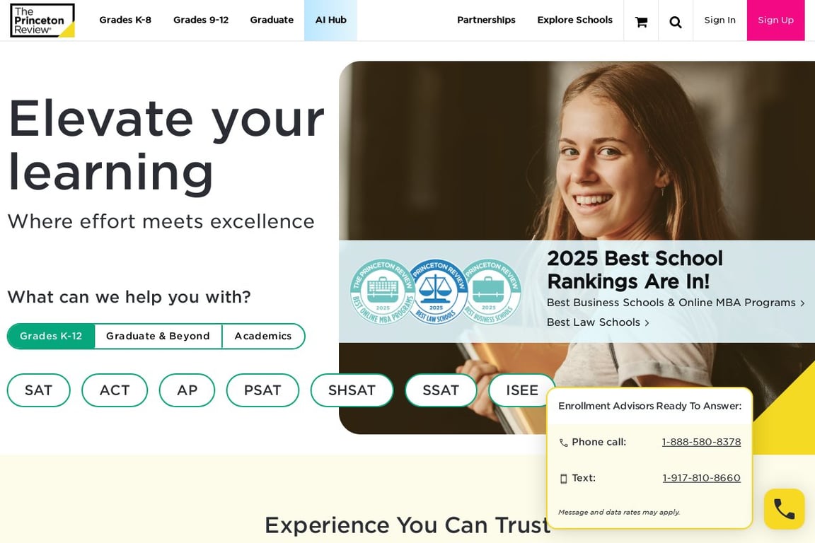 The Princeton Review homepage