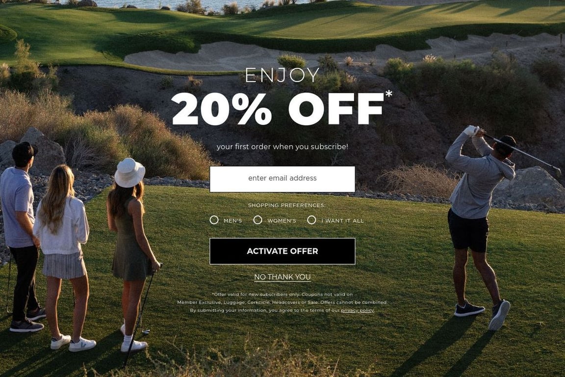 TravisMathew homepage