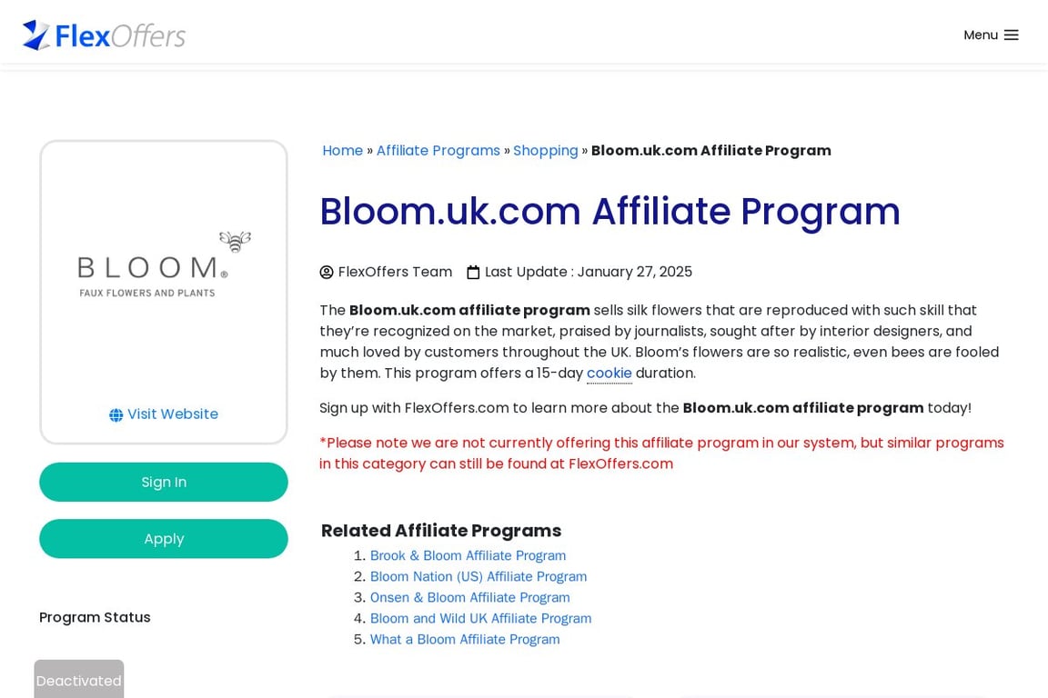Bloom Affiliate Program: Commission & Program Details (2026)