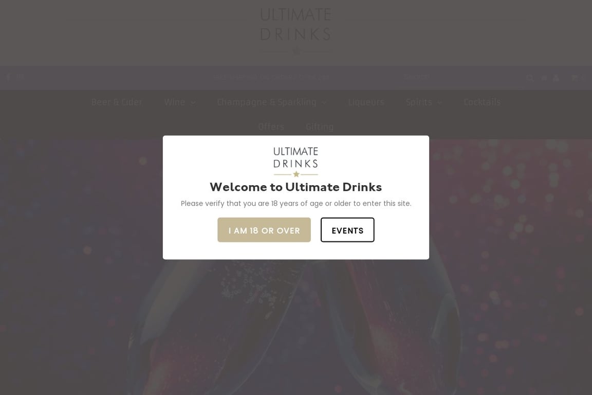 Ultimate Drinks homepage