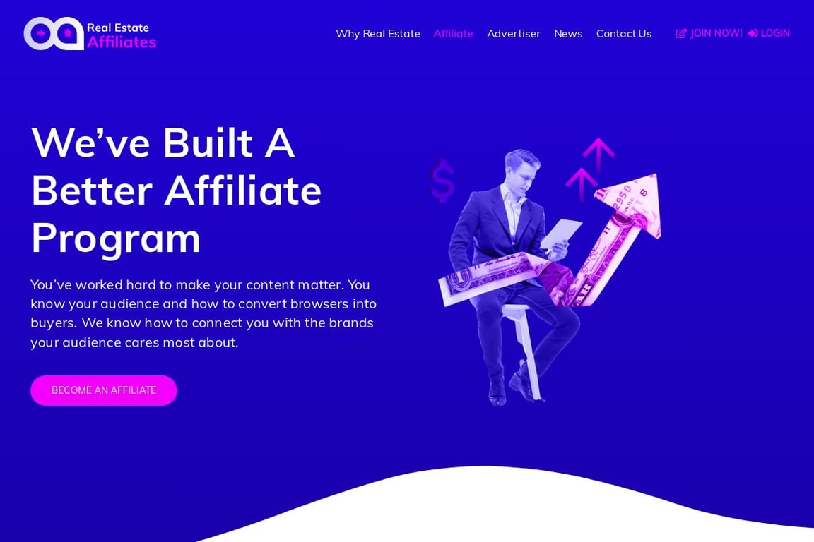 Real Estate Affiliates affiliate program signup page