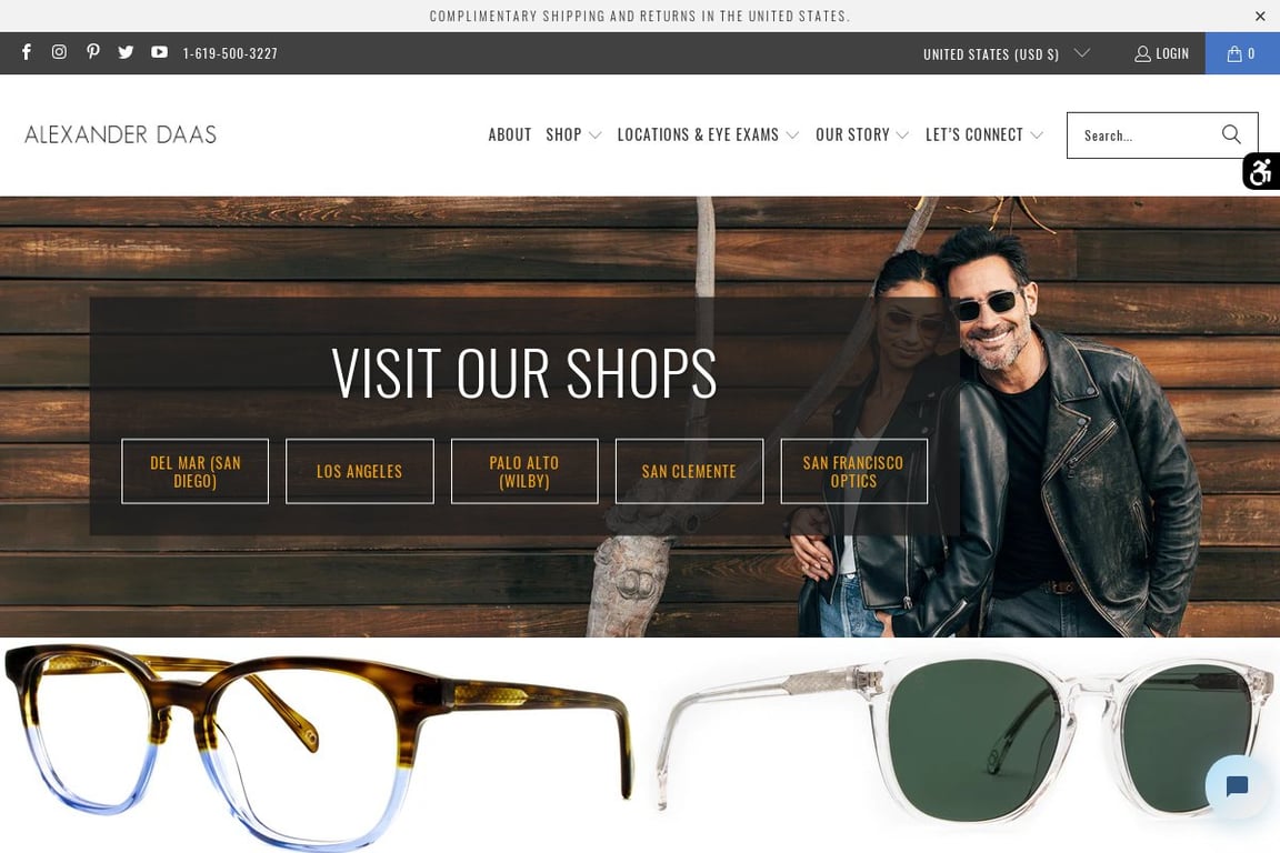 Daas Optique homepage
