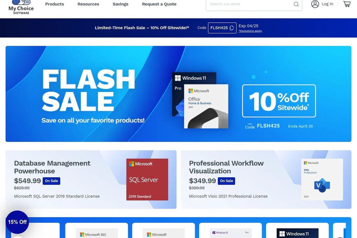 My Choice Software homepage