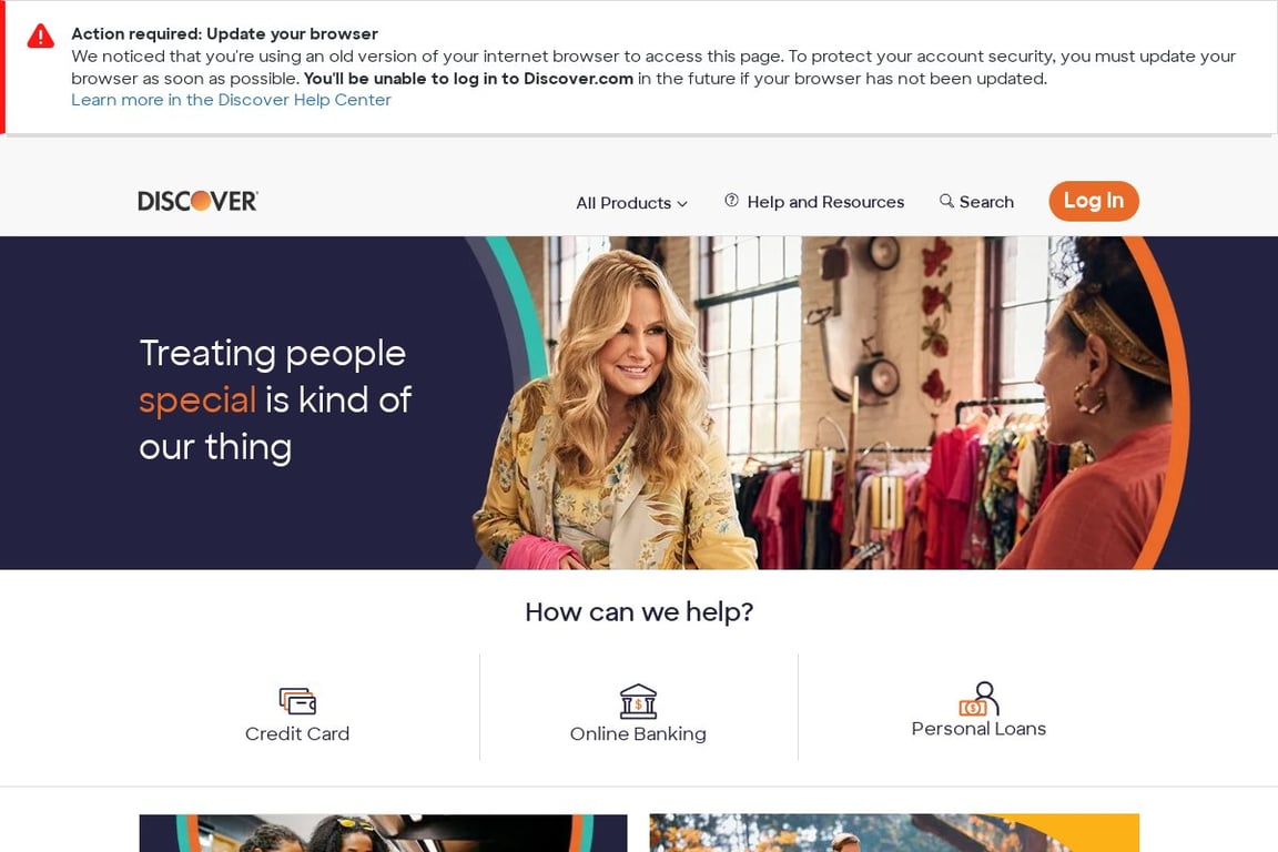 Discover affiliate program signup page