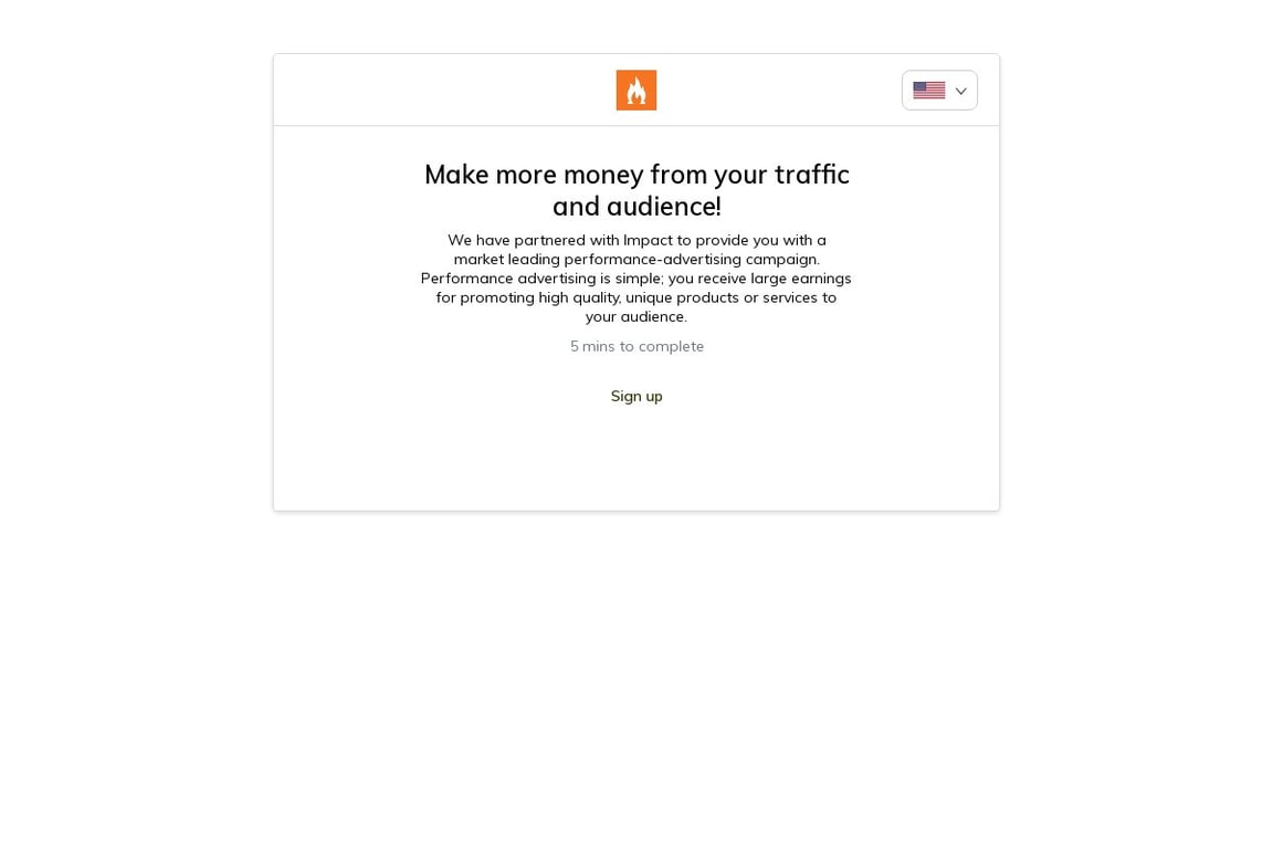 Solo Stove affiliate program signup page