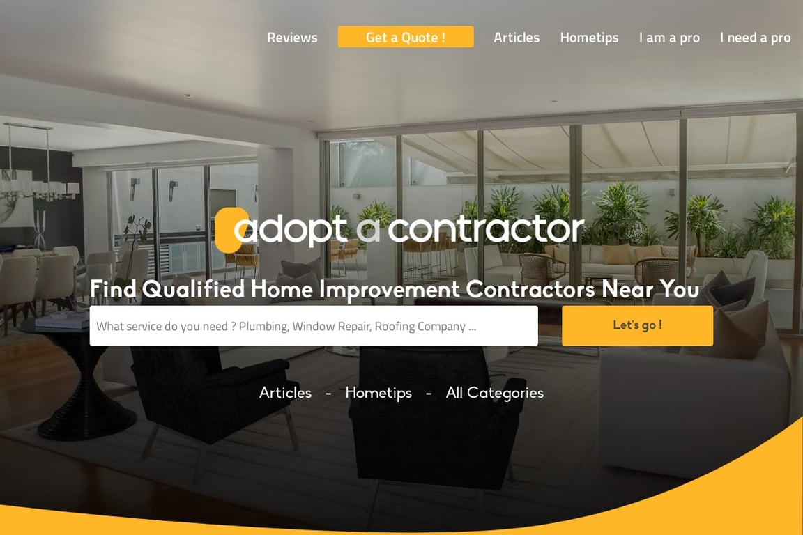 Adopt A Contractor homepage