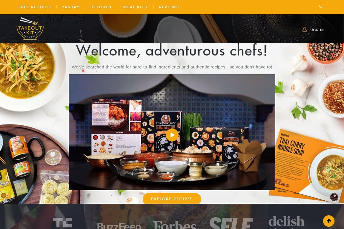 Takeout Kit homepage