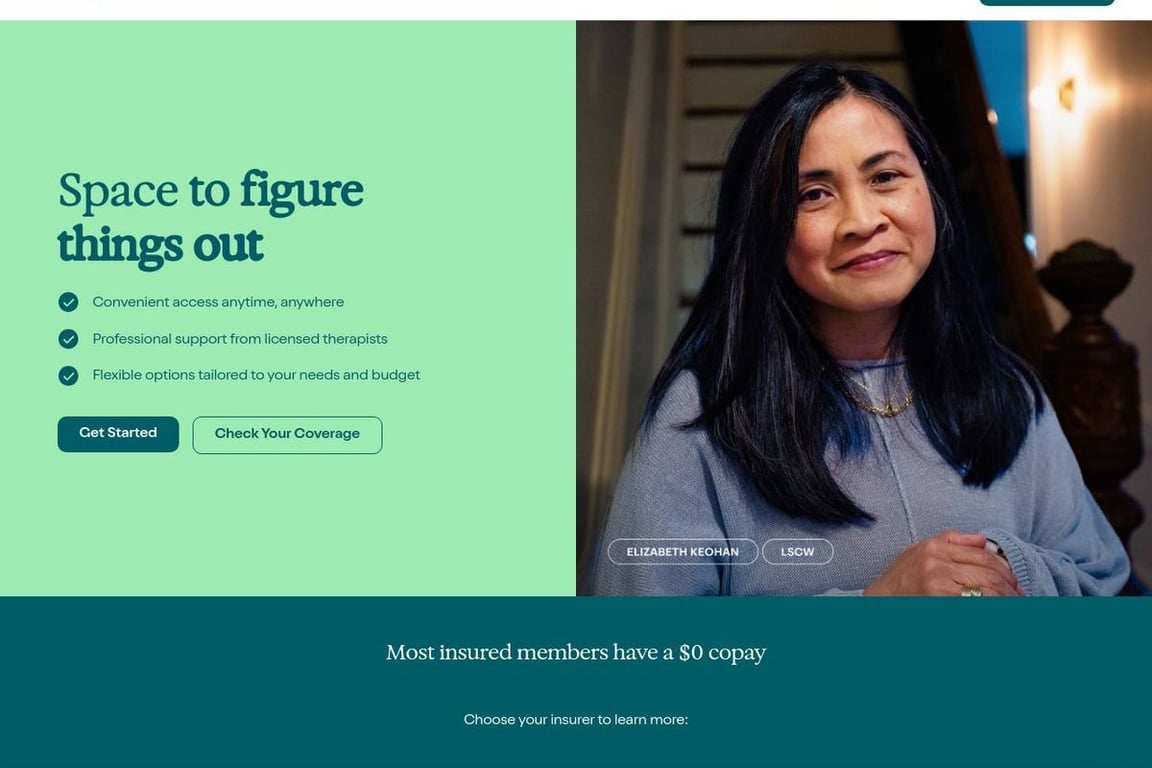 Talkspace homepage