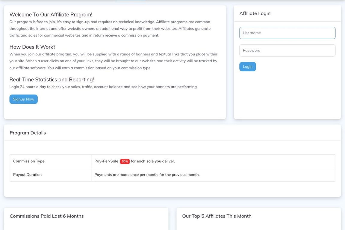 Fitness Singles affiliate program signup page