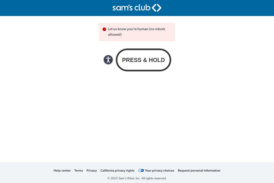 Sam’s Club homepage