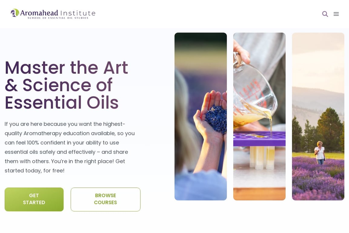 Aromahead homepage
