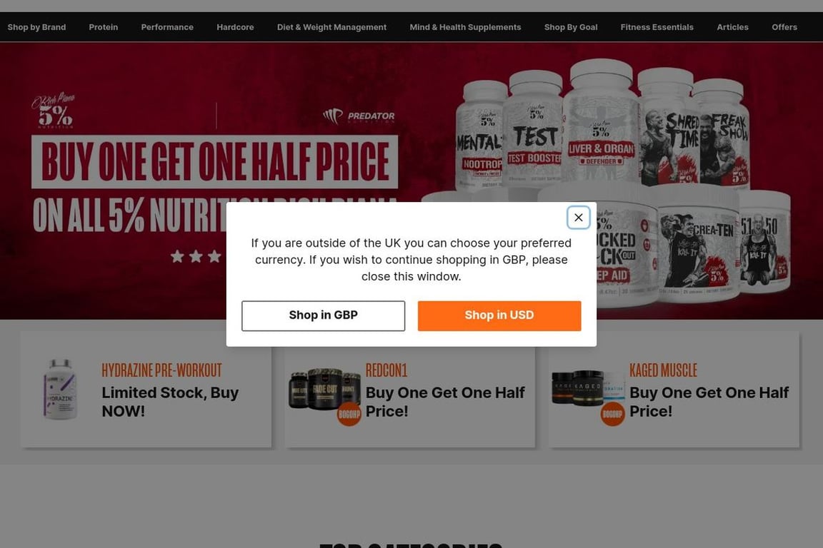 Predator Nutrition homepage