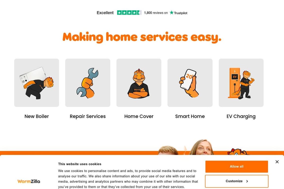 WarmZilla homepage