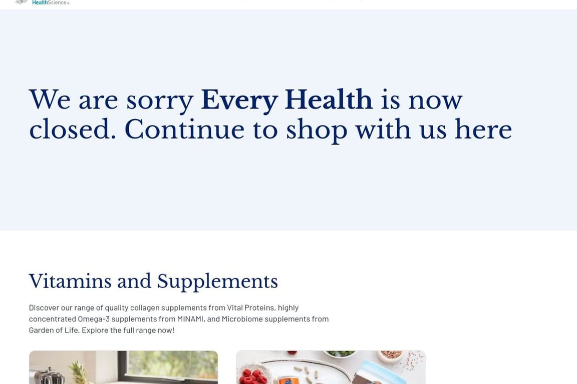 Nestle Marketplace – Every Health homepage