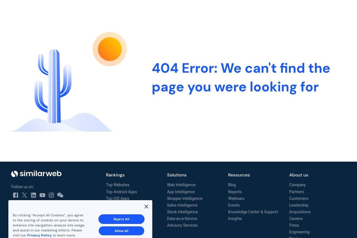 Similarweb affiliate program signup page