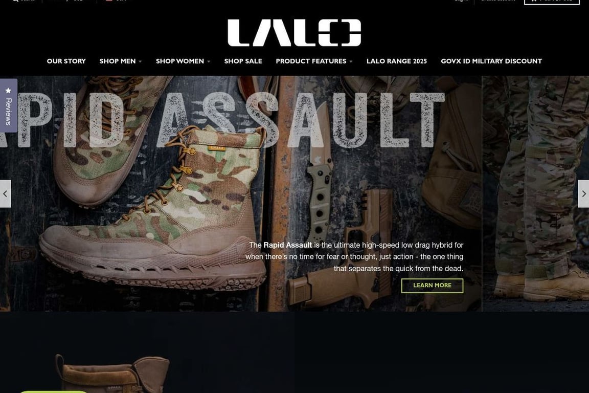 LALO Tactical homepage