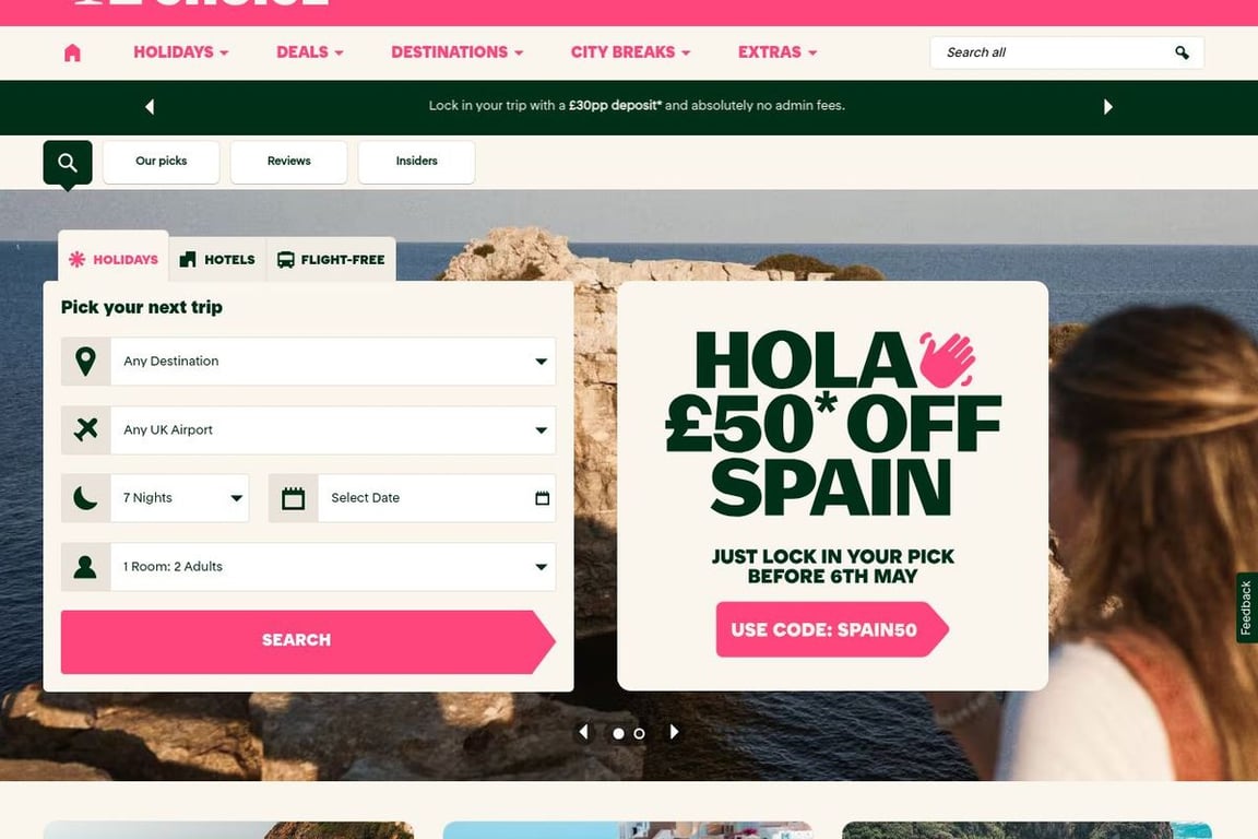 First Choice homepage