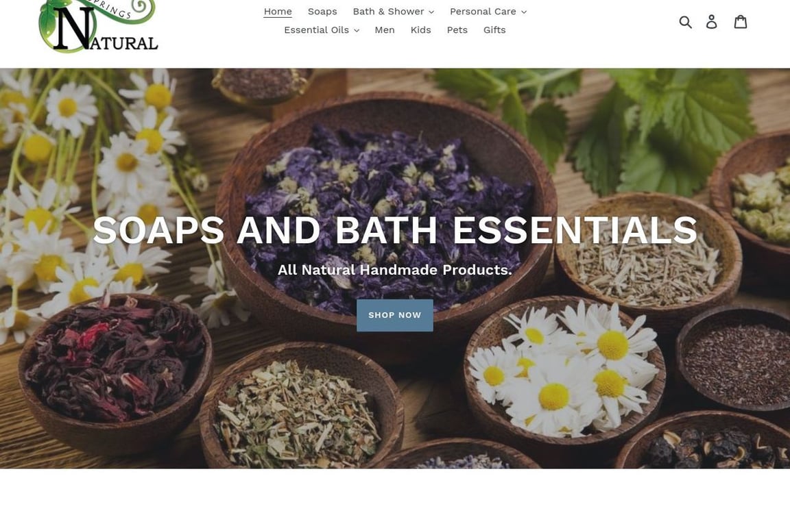 Hot Springs Natural homepage
