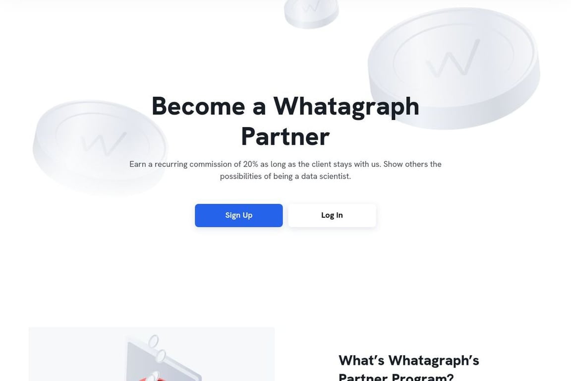 Whatagraph affiliate program signup page