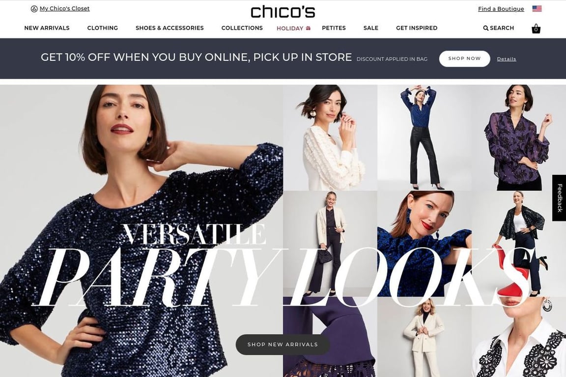 Chicos clothing outlet online