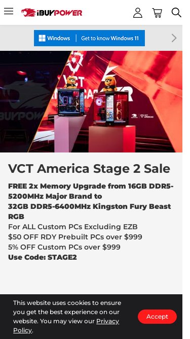 IBuyPower homepage