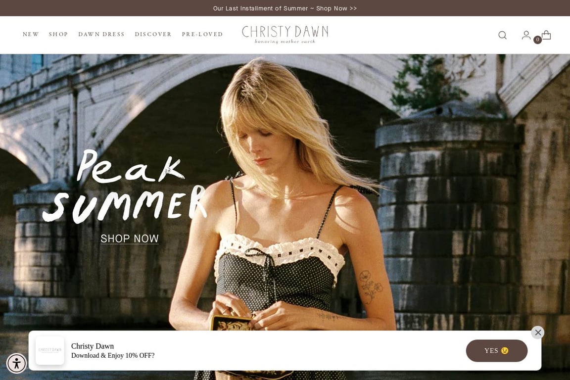 Christy Dawn homepage