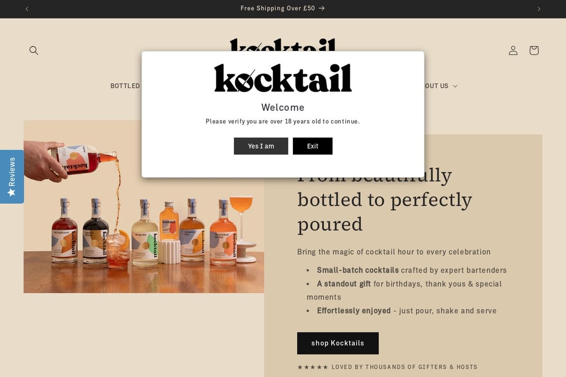 Kocktail Premium Bottled Cocktails homepage