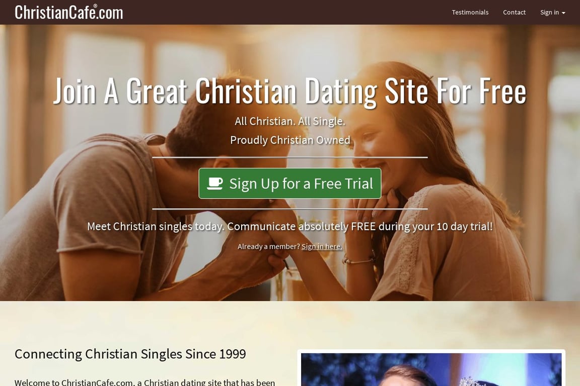 ChristianCafe.com homepage