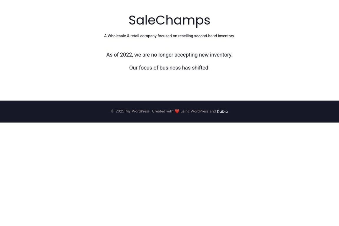 Salechamps homepage