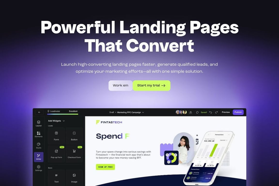 Leadpages homepage