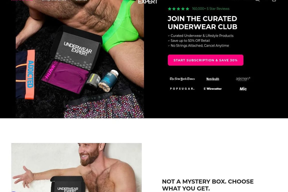 Underwear Expert homepage