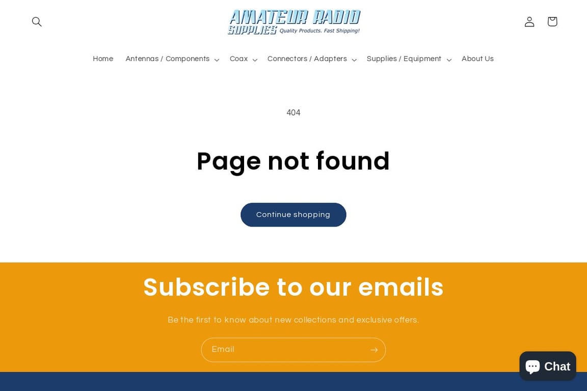 Amateur Radio Supplies affiliate program signup page